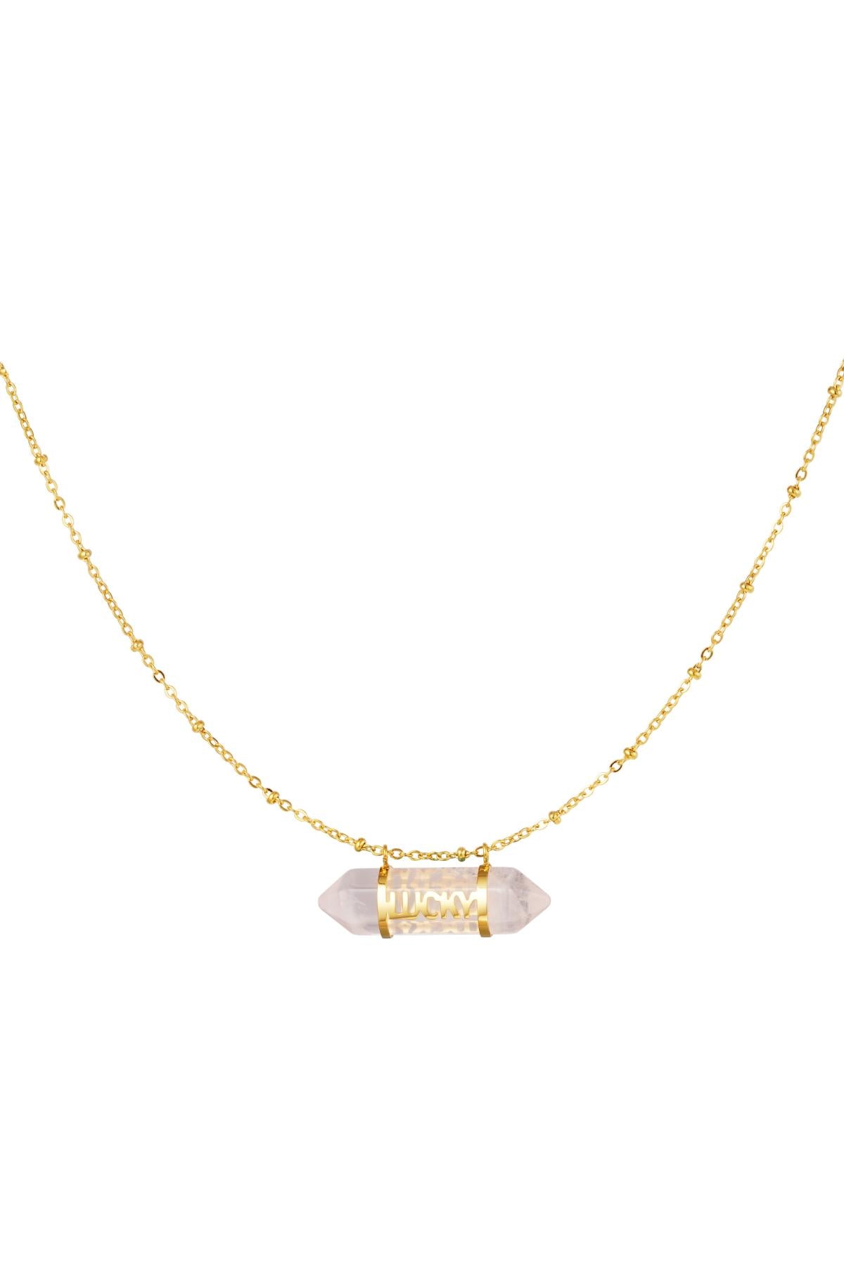 Collier en pierre naturelle porte-bonheur "Lucky"