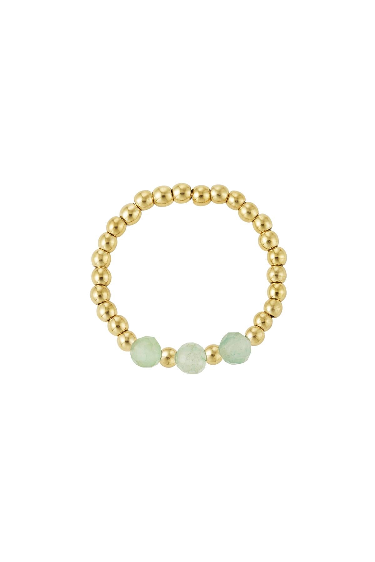 Pierre naturelle - bague en hématite élastique vert jade