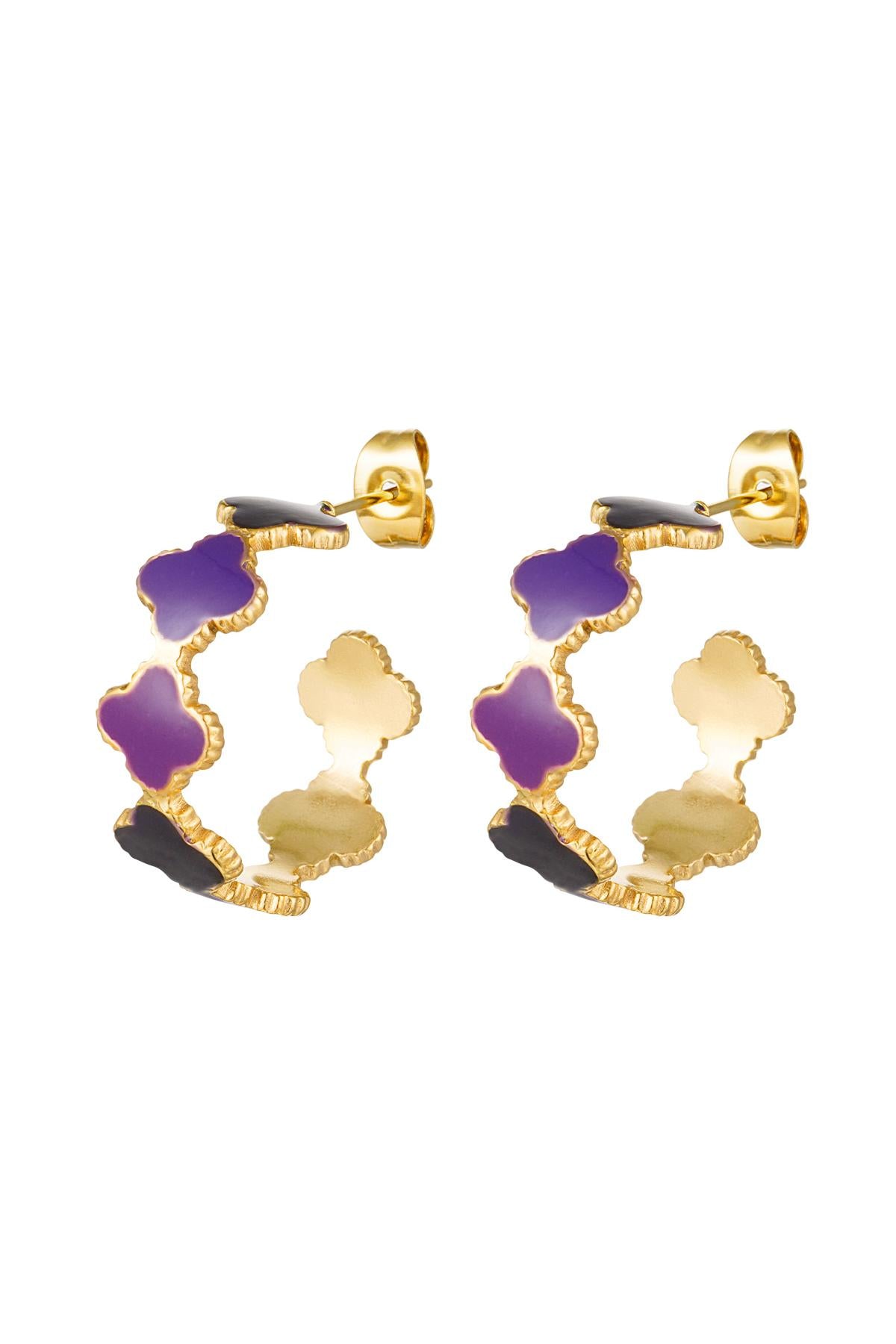 Purple and black clover hoops