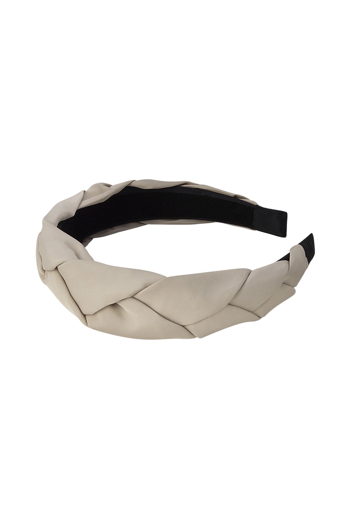 Beige braided look headband