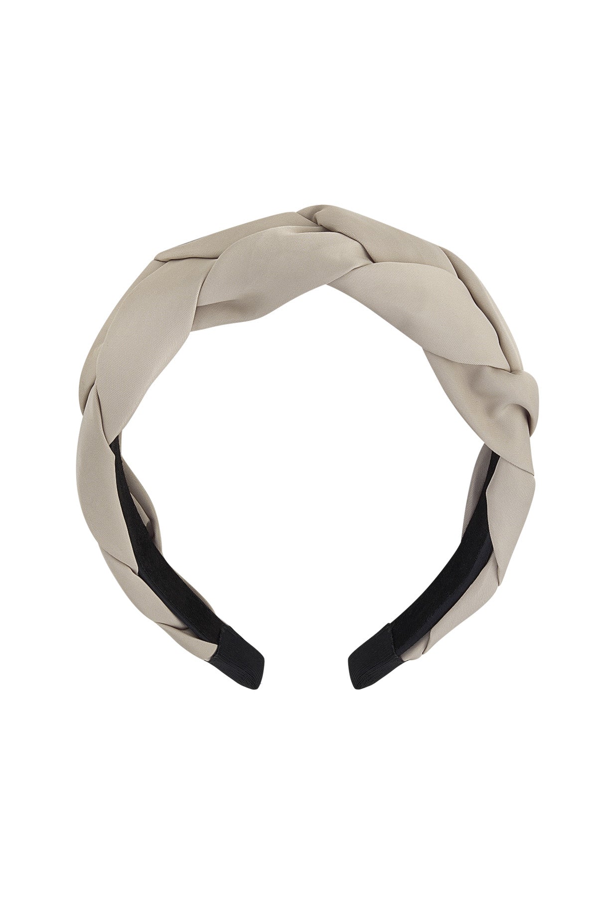 Beige braided look headband