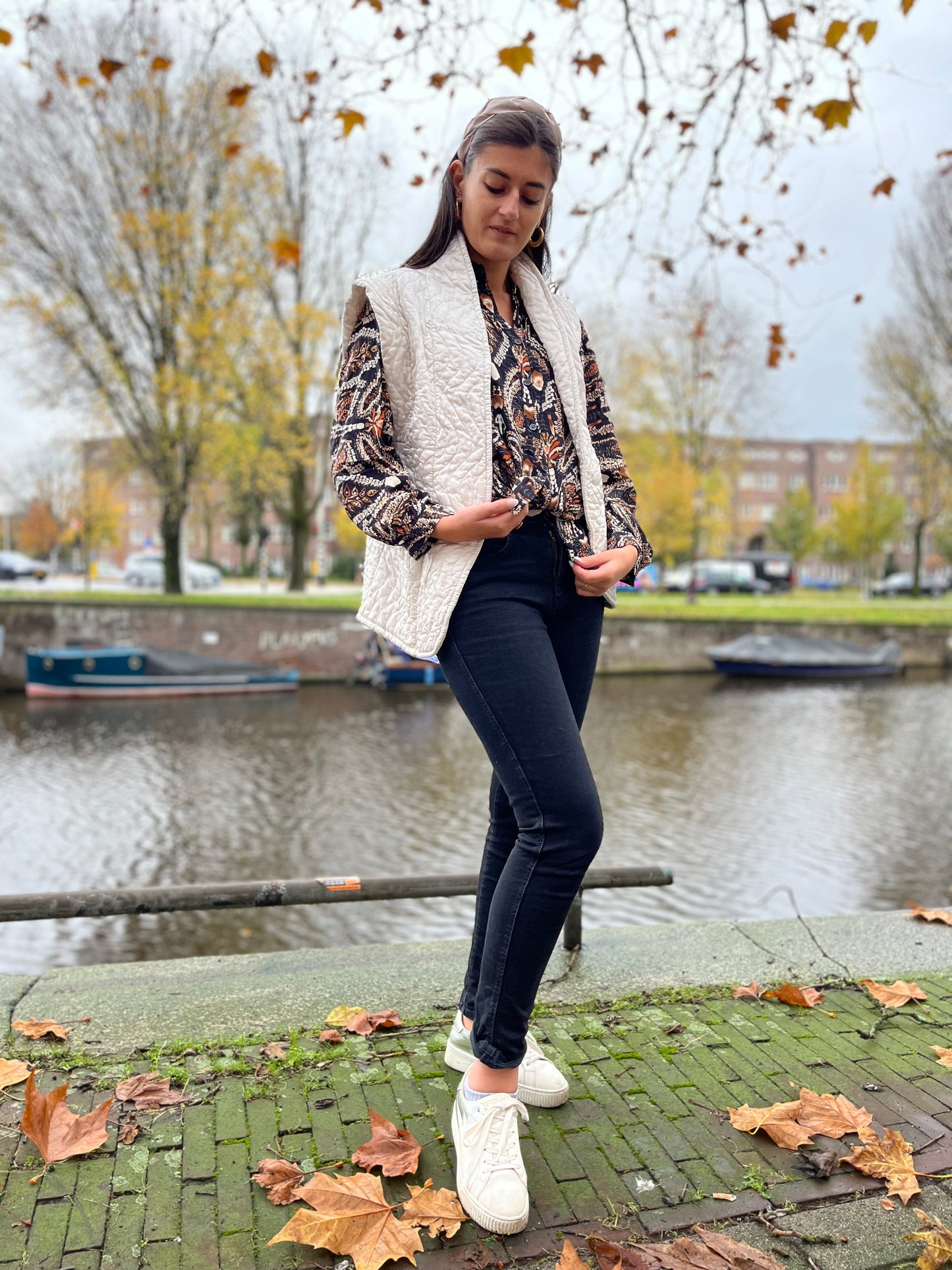 Ikat style viscose blouse