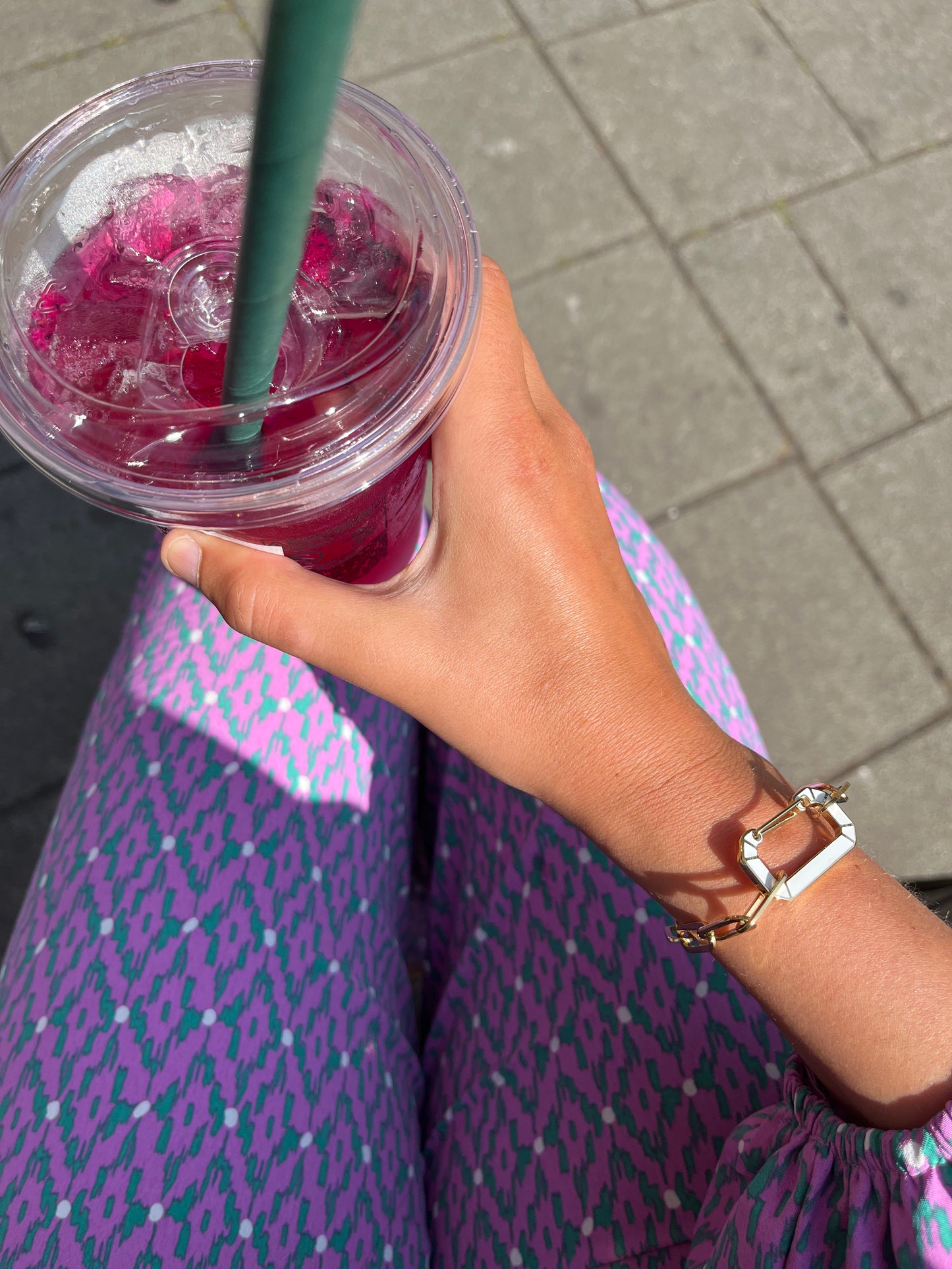 Chic white lock chain bracelet