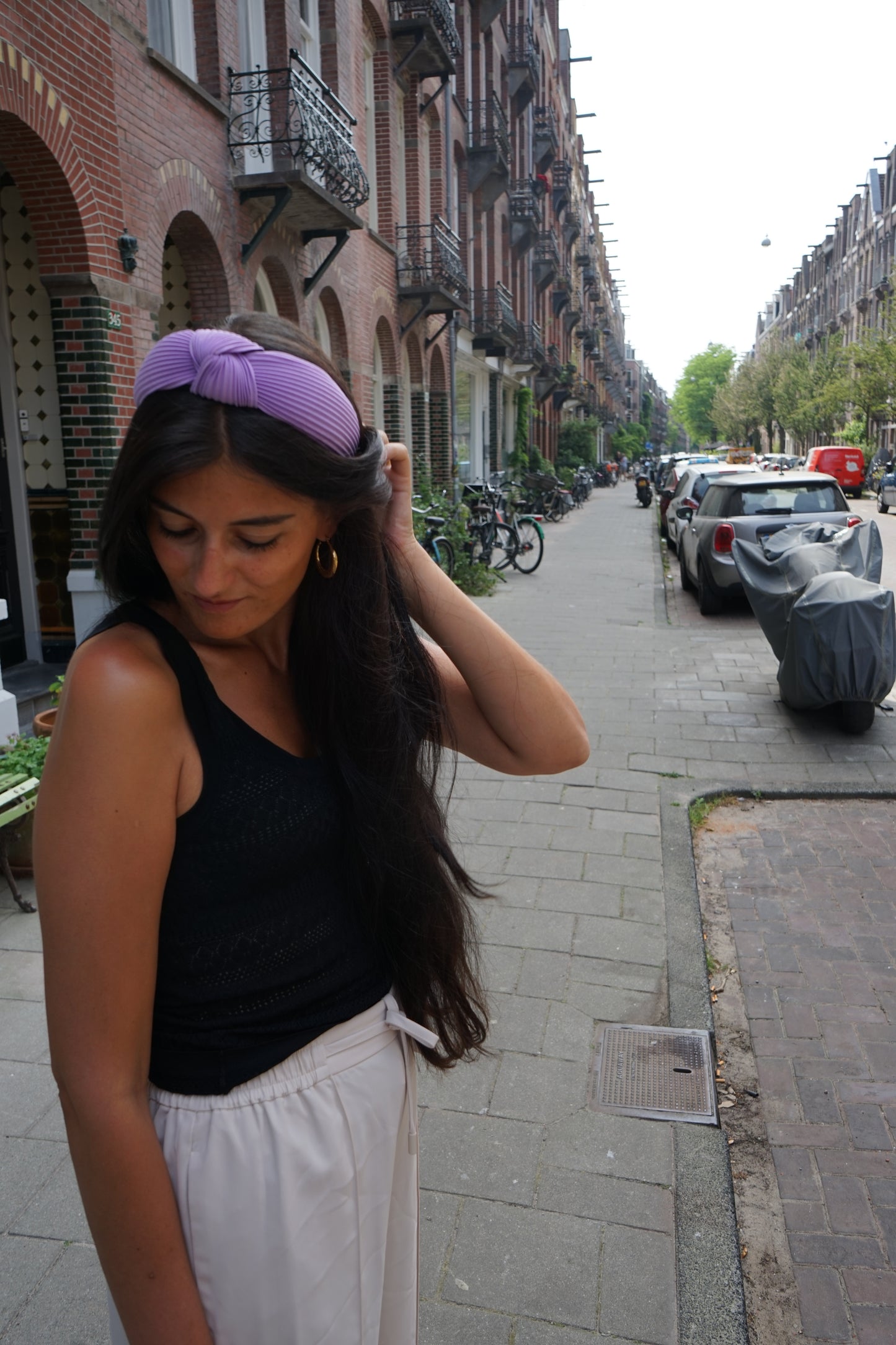 Must-have hairband scarf lilac