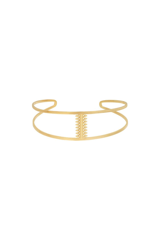 Stainless steel ethnic bracelet gold