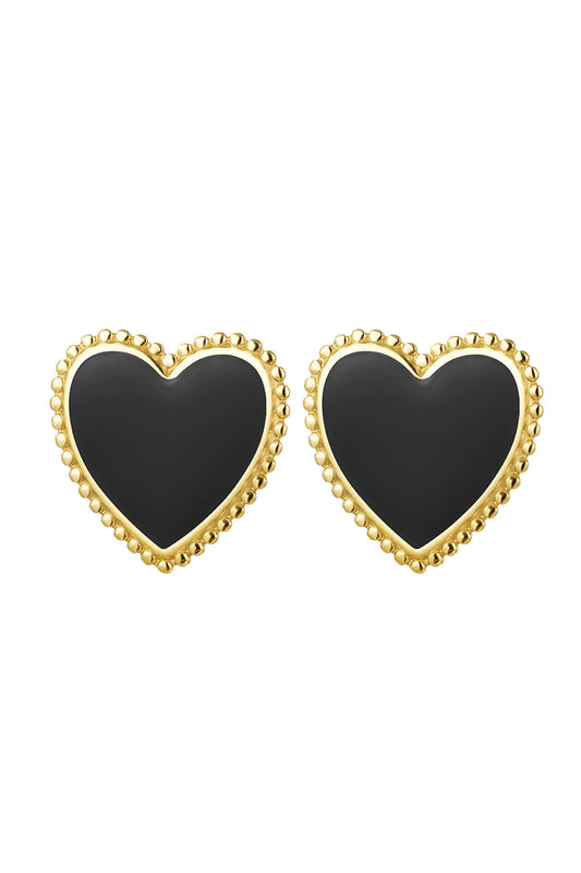 Stainless steel heart earrings